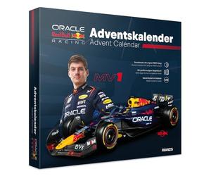 FRANZIS 67245 Calendrier de l'Avent Oracle Red Bull Racing 2025 - Kit de modélisme à l'échelle 1:43, avec module sonore et livre d'accompagnement de 52 pages