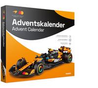 FRANZIS McLaren Racing 67401 Calendrier de l'Avent 2026 à l'échelle 1/43 avec module sonore et livre d'accompagnement de 52 pages
