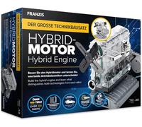 Franzis Kit modélisme, Moteur Hybride échelle 1:3, 110 pièces à insérer et Visser Module Son intégré Manuel 86 Pages avec Livre d'accompagnement et Base sonore avec des Accessoires 67157 Multicolore