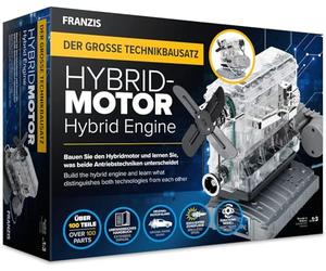 Franzis Kit modélisme, Moteur Hybride échelle 1:3, 110 pièces à insérer et Visser Module Son intégré Manuel 86 Pages avec Livre d'accompagnement et Base sonore avec des Accessoires 67157 Multicolore