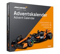 FRANZIS McLaren Racing 67391 Calendrier de l'Avent 2025 avec modélisme à l'échelle 1:43, avec module sonore et livre d'accompagnement de 52 pages