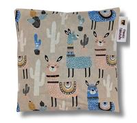 Franzis Nähstube 20 x 20 cm Coussin de noyaux de cerises Alpaga en 100 % coton I Coussin chauffant noyaux de cerise 20 x 20 cm pour micro-ondes I Coussin chauffant pour la nuque