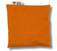 Franzis Nähstube 20x20cm Coussin aux pépins de raisin orange en 100% coton I Coussin aux graines de raisin 20x20 pour micro-ondes I Coussin chauffant, Oreiller aux pépins de raisin, Coussin chauffant