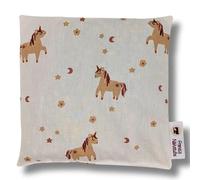 Franzis Nähstube 20x20cm Coussin noyaux de cerise licorne en 100% coton I Coussin noyaux de cerise 20x20 pour micro-ondes I Coussin chauffant, coussin noyaux de cerise, coussin chauffant nuque