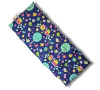 Franzis Nähstube 50x20cm Coussin d'épeautre Hibou bleu en 100% coton I Coussin en graines d'épeautre 50x20 pour micro-ondes I Coussin chauffant, Oreiller en épeautre, Coussin chauffant pour la nuque