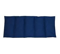 Franzis Nähstube 50x20cm Coussin pépins de raisin Bleu en 100% coton I Coussin grains de raisin 50x20 pour micro-ondes I Coussin chauffant, coussin pé
