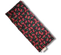 Franzis Nähstube 50x20cm Coussin pépins de raisin cerise noir en 100% coton I Coussin grains de raisin 50x20 pour micro-ondes I Coussin chauffant, cou