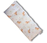 Franzis Nähstube 50x20cm Oreiller en épeautre licorne 100% coton I Coussin en graines d'épeautre 50x20 pour micro-ondes I Coussin chauffant, Oreiller en épeautre, Coussin chauffant pour la nuque