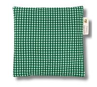 Franzis Nähstube I Oreiller en épeautre I 20x20cm I à carreaux vert I 100% coton I Oreillers en céréales I Soulagement de la douleur I Coussin chauffant pour micro-ondes I Coussin réfrigérant