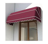 Französische Faltmarkise - Einziehbar wasserdicht 145 x 80 x 80 cm Sonnenschutz für den Außenbereich klappbar teleskopische Überdachung dekorative Rosso Abdeckung