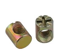 FRAOMHFW Boulons à Baril M6 M8, raccords à Fente croisée for Lits, chaises de Berceau, écrou à Trou Horizontal, Marteau intégré, 5/10/20/50 pièces(10pcs,M6x13(Phillips Zinc))