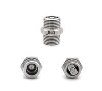 FRAOMHFW Clapet Anti-Retour Simple BSP 1/4", 3/8", 1/2", 3/4", 1", Filetage intérieur et extérieur, Droit, en Acier Inoxydable 304(Male x Male,1")