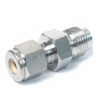 FRAOMHFW Raccord de Tuyau à Compression Double Virole en Acier Inoxydable SUS 316L, 1/8", 1/4", 1/2" VCR mâle vers Tube 3,6,8 mm, 1/8", 1/4", 3/8", 1/2"(1l2 inch VCR x 12mm)