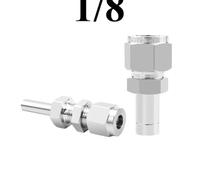 FRAOMHFW Raccord de Tuyau à Compression en Acier Inoxydable 304/316L, 3 4 6 8 10 12 16 mm 1/8" 1/4" 3/8" 1/2" 3/4" for Tube de diamètre extérieur(1l8 inch Compression,1L4 inch Tube OD_Thread)