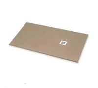 FRASCIO Receveur de douche 90 x 140 cm Line Extra Slim Beige Ral 1019 en résine synthétique et poudre de marbre avec bonde en cadeau
