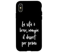 Frase Divertente La Vie est brève, Mange Le Dessert. Coque pour iPhone X/XS