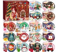 Frasheng Bougie Parfumée Ensemble Cadeau 16 Pièces, Bougies Parfumées de Noël, Bougies en 100% Cire De Soja Naturel, Bougies d'Aromathérapie pour Cadeaux pour Noël,Bath Yoga, décoration de noël