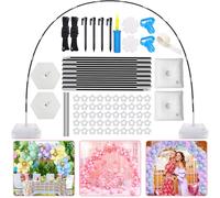 Frasheng Kit d'arche de ballons réutilisable,2,3x3,2M,Arche de ballon de hexagone,Kit d'arche de Ballon Semi-Circulaire,réglable,pour mariage,remise de diplôme et anniversaire,décorations de Noël