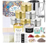 Frasheng Kit de fabrication de bougies avec cire de soja et accessoires, Bricolage Parfumées,Appropriés pour la Débutants à Avancés
