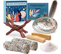 Frasheng Sauge Blanche, Batonnets à Sauge de 12cm et batons Palo Santo, Encens Naturel à bruler Anti Stress méditation, pour brûler, Purification