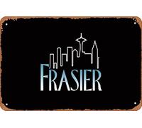 Frasier Kelsey Grammer David Hyde Pierce Frasier Crane Niles Crane TV Movie Affiche vintage en métal pour bar, club, café, restaurant, salle de bain, décoration murale vintage 20,3 x 30,5 cm