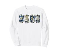 Frat Beer Cans in School Colors Fraternity Art Sweatshirt