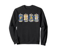 Frat Beer Cans in School Colors Fraternity Art Sweatshirt