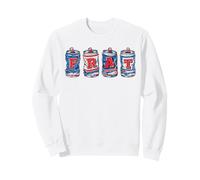 Frat Beer Cans in School Colors Fraternity Art Sweatshirt