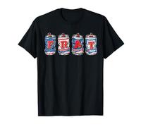 Frat Beer Cans in School Colors Fraternity Art T-Shirt