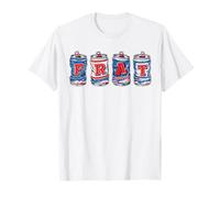 Frat Beer Cans in School Colors Fraternity Art T-Shirt