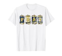 Frat Beer Cans in School Colors Fraternity Art T-Shirt