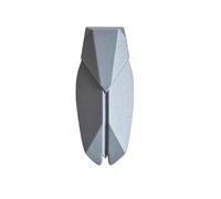 FraTech3D La Cigale Polygonale - Décoration Moderne, Contemporaine et Design - +20 Couleurs Originales - 3 Tailles - Low Poly Art - Fabriqué en France (Argent, L (25cm))