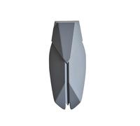 FraTech3D La Cigale Polygonale - Décoration Moderne, Contemporaine et Design - +20 Couleurs Originales - 3 Tailles - Low Poly Art - Fabriqué en France en Plastique écologique (Gris, M (20cm))