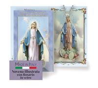 FRATELLI BONELLA - Neuvaine à Notre-Dame de la Médaille Miraculeuse avec Illustrations en Couleurs - Neuvaine avec Rosaire en Verre Inclus - Brochure 24 Pages pour Prier