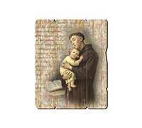 Fratelli Bonella | Tableau en bois moulé style vintage de Sant'Antoine | Fabriqué en Italie (19 x 24)