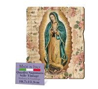 FRATELLI BONELLA - Tableau Madonna de Guadalupe Motif Vintage - Bois de Peuplier 8 mm - Pour Chambre à Coucher 10,7 x 13,3 cm - 100% Fabriqué en Italie