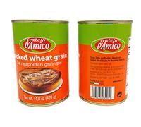 Fratelli D'Amico Grains de blé cuits (cotto grain) - 2 canettes - pour le gâteau de blé de Pâques (import italien pastiera napoletana di grano)