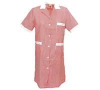 Fratelli Ditalia Blouse de travail pour femme avec poches et règle, pour enseignant, rouge, S