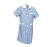 Fratelli Ditalia Blouse d'été demi-manches poches pour femme Nettoyage domestique, bleu clair, XL