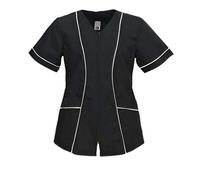 Fratelli ditalia Blouse esthéticienne pour Femme, Coiffeuse, infirmière, Travail, Noir, XS