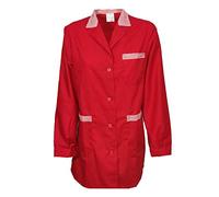 fratelliditalia.org Blouse blouse tablier enseignant école maternelle nettoyage femme supermarché travail, rouge, XXL