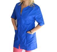 fratelliditalia.org Blouse Casacca Esthéticienne Coiffure Centre de Massage Esthétique Travail Zip Coton - Personnalisable avec Votre Logo