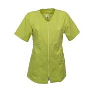 fratelliditalia.org Blouse Casacca Esthéticienne Coiffure Centre de Massage Esthétique Travail Zip Coton - Personnalisable avec Votre Logo, vert clair, XL