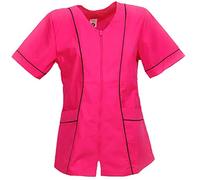 Fratelliditalia.org Blouse Casacca pour esthéticienne femme, coiffeuse, infirmière, OSS - Personnalisable avec votre logo