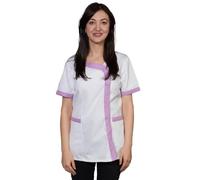 fratelliditalia.org Blouse pour Femme Esthétiste, Masseuse, OSS, Coiffeuse, Maîtresse d'école, Crèche, Travail, Variété de Couleurs, Tailles de XS à XXXL, Glycine, S
