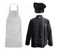 fratelliditalia.org Kit Lot uniforme école hôtelière pour cuisiniers, chapeau veste et tablier pour secteur cuisine personnalisable