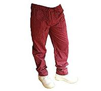 Fratelliditalia.org Pantalon de Travail en Coton à Rayures pour Chef Cuisinier Tailles Mixtes, bordeaux, XXL