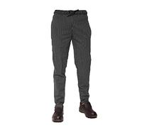 Fratelliditalia - Pantalon à rayures pour chef, bar, pub, cuisinier, restaurant, pizzeria, serpillère - Noir - M