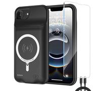 Fraternize Coque Batterie pour iPhone 16e/17e,10000mAh Magnétique Compatible Chargement sans Fil Coque de Protection pour Chargeur de Batterie de Secours étendue,