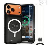 Fraternize Coque Batterie pour iPhone 17 Pro Max, étui Rechargeable Portable pour téléphone, Batterie Externe Portable 10 000 mAh, étui Protecteur avec Chargeur de Externe, Noir